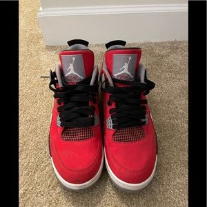 Mens Jordan 4 Retro Toro Red. Almost brand new